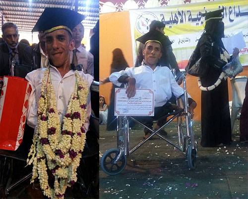 ماجد النقيب.. تفوق وحصد المراكز الاولى رغم الاعاقة